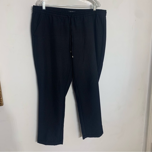 Bundle of 2 Roz & Ali plus size pull on cuffed high waisted pants navy & black - Picture 8 of 12